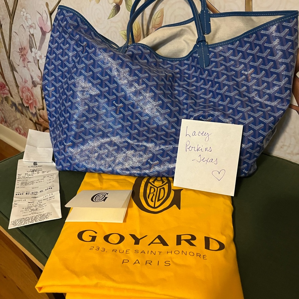 Goyard St Louis GM Bleu Tote